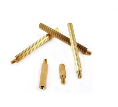 Brass standoff bolts round knurling standoff bolts