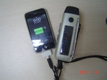 iPhone charger +AM/FM Solar Radio HY-088H-J