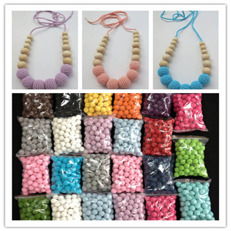 crochet teething necklace