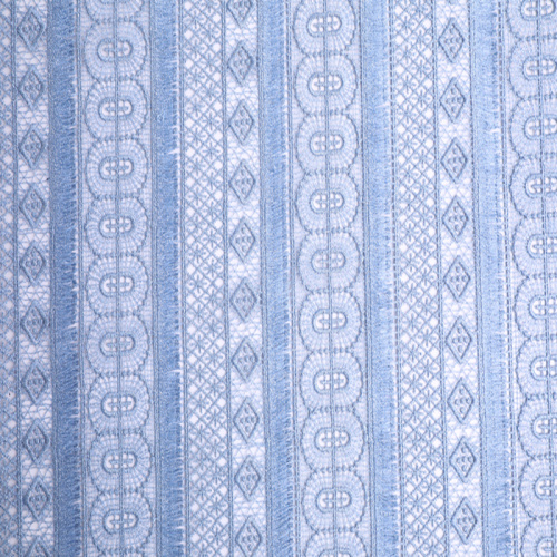 Classic Polyester Geometry Tassel Guipure Embroidery Fabric