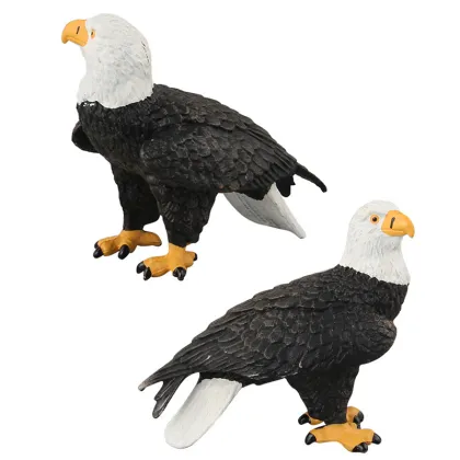4 Kidns Soft Rubber Toys Simulation White-headed Eagle/Owl Animal Figure Collectible Toys Raptor Animal Action Figures Kids