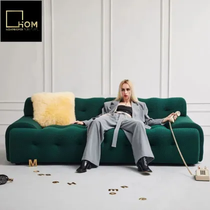 Roche Bob Cream Wind Sofa: Personalized Netflix Fabric Sofa for Living Room