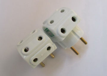 European Two Round Pins Power Plug 250v 6a Power Adaptor Plug Abs Material Electrical Plugs Worldwide No.al3029a