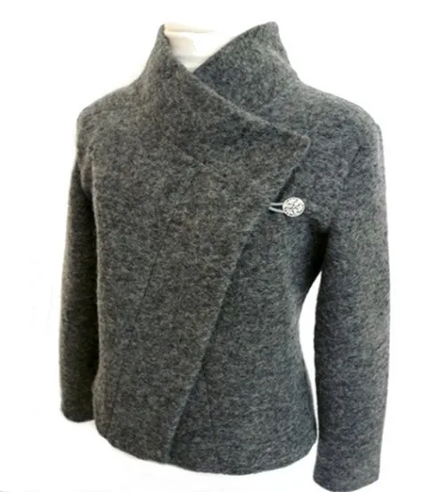 Wool viscose boiled wool fabric for melange colours