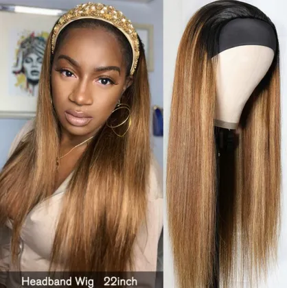 human hair feeling japanese kaneka fiber water wave headband wig, synthetic water wave wig with headband