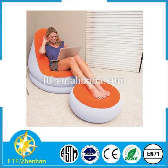 Inflatable PVC Colorful Comfort Air Sofa Chair Cruiser foot rest