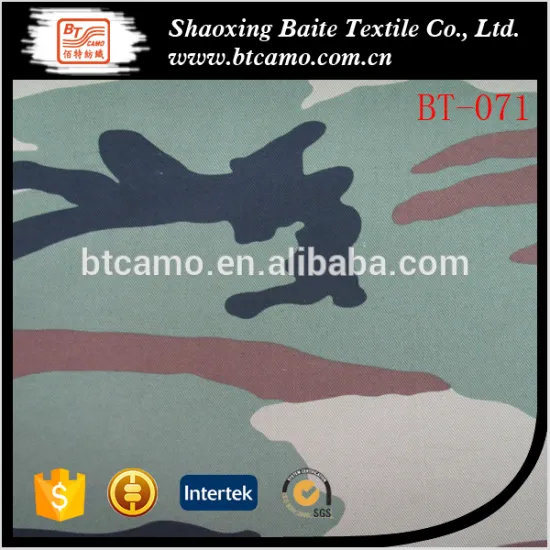 100% cotton twill 3/1 custom printing military camouflage fabric