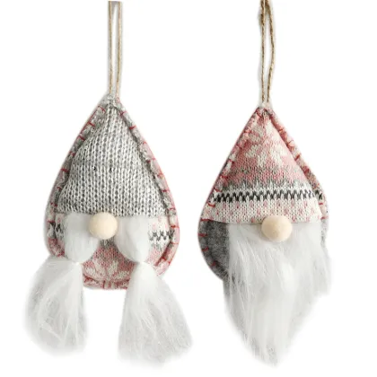 custom hot sell decoration santa plush hanging faceless santa design