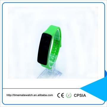 Slim portable unisex sports LED watch touch screen red light waterproof digital watch