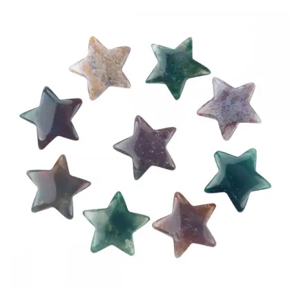 20mm Stone Star Charm Home Decoration Gemstone Star Shape Handmade Pendant Home Decorations