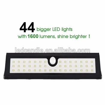 44 Led outdoor wireless solar powered led wall light