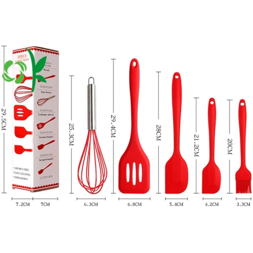 Set di utensili da cucina in silicone resistente al calore