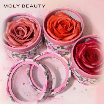 Wholesale Private Label Shimmer Glitter 3D Rose Blush Highlighter