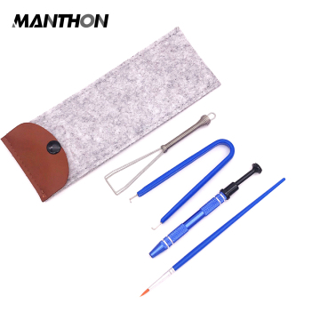 4-in-1 Mechanical Keyboard Maintenance Tool Set: Lube Brush, Switch Puller, Stem Picker & Holder