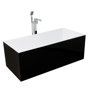 Bathtub berdiri bebas hitam untuk kamar mandi