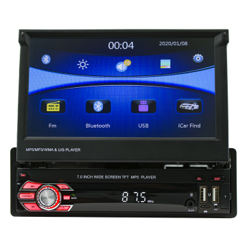 7 Inch Full Capacitive Touchscreen GPS Bluetooth CarPlay 1DIN Stereo Car Multimedia Player