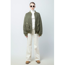 Women's Oversize Military Jacket with Cotton Padding