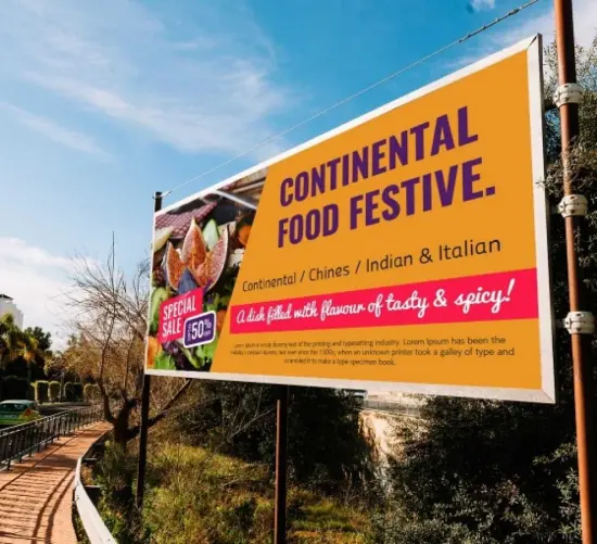 Sustainable Lightweight frontlit Banner for Advertising