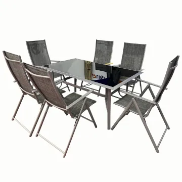 Uplion Outdoor Leisure Furniture - Garden Folding Chair and Table Set for Patio Dining