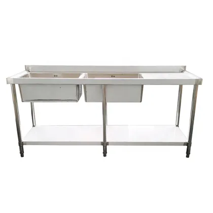 Shandong Guanbai Commercial Kitchen Equipment Stainless Steel Triple Bowl Sink
