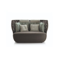 Thick back two-seater sofa