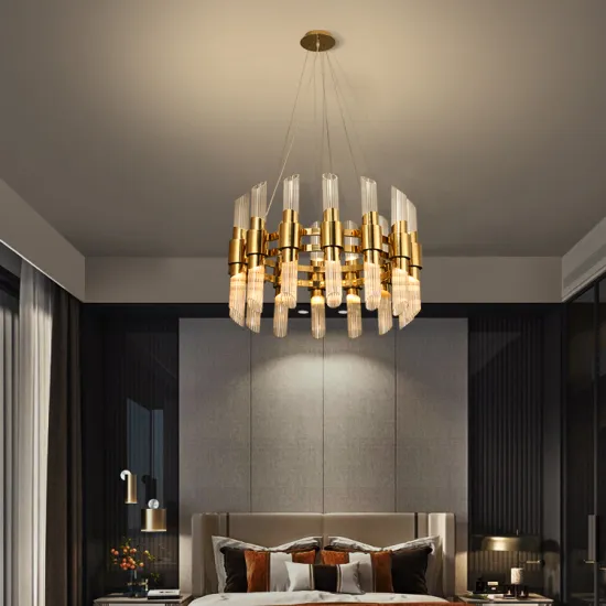 Hotel Round Glass LED Chandelier Light