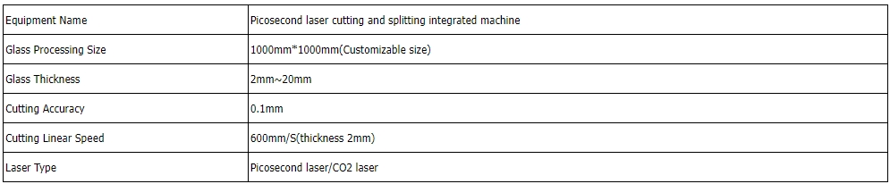 sheet of Picosecond Laser Cutting and Splitting Machine