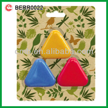 3 Colorful Shaped Rubber Eraser Set