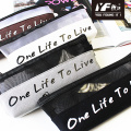 Estuche para lápices de malla unisex one life to live