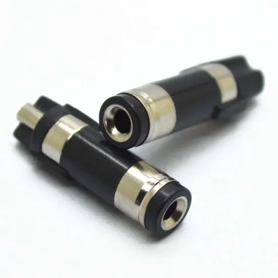 5.5mm x 2.1mm DV DC power plug black plastic