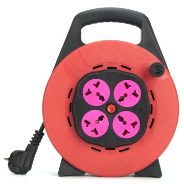 Universal 4-Way 10m Retractable Reel Power Strip with Switch