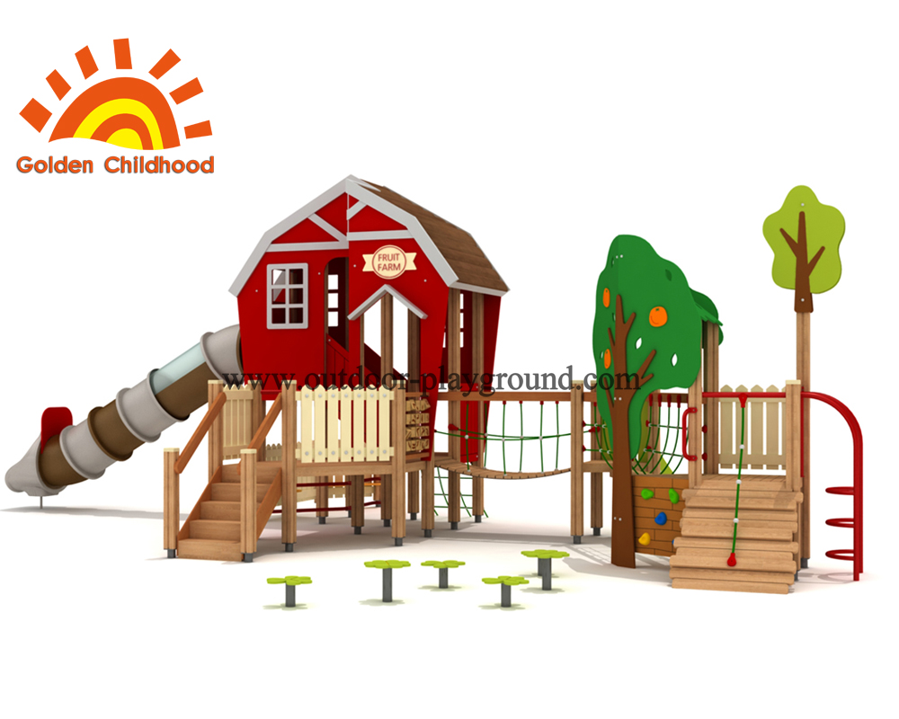 Red Playhouse Outdoor Playground Equipment For Sale3