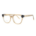 Nuevo moda Retro Textured Frames ópticos redondos de gafas de acetato unisex