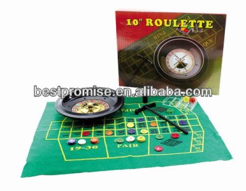 10" Roulette wheel set with Poker Game Set