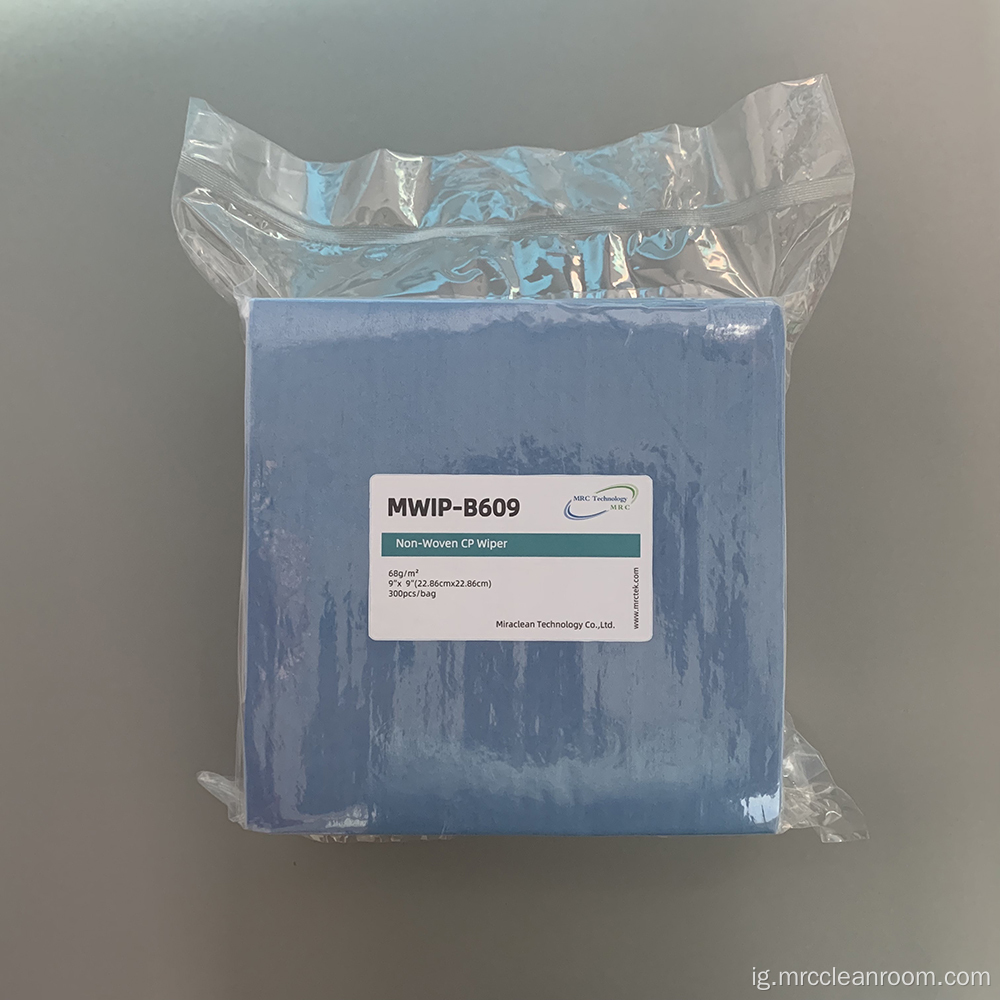 68gsm Blue Non-hun Cellulose Polyester Wipes