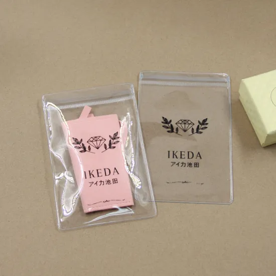 Biodegradable Custom Jewelry Packaging: PVC Clear Mini Zipper Pouches for Necklaces and Jewelry