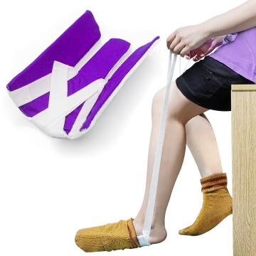 Flexible Sock Aid for Seniors Post-Surgery Purple