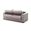 Modernes graues Leder -Cabrio -Sofa mit Matratze