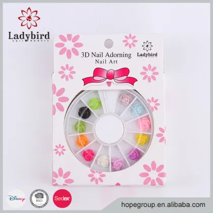 HOT SALE Newest Fashion rose flower tips nail art decoration