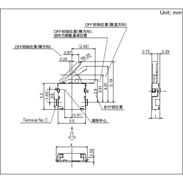 ALPS小型双方向アクションスイッチ