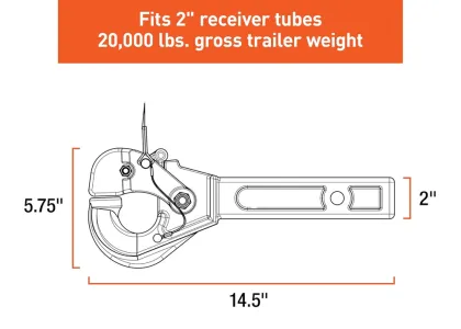 Black 5th Wheel Trailer Truck Tow Mount Hitch Pintle Hook