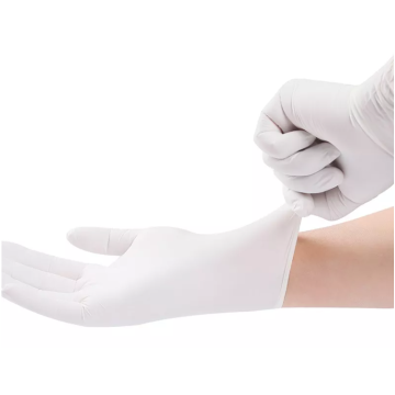 Powder free flexibility medical disposable latex gloves