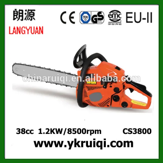 Gardening tool 38cc 1.2KW 3800 cheap ChainSaw with 14" 16" 18" Guide Bar