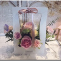 Custom Handle Paper Basket Packaging Box for Flowers