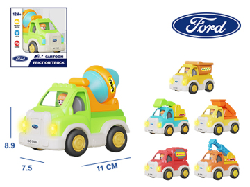 FRICTION CARTOON TRUCK,W/LIGHT,SOUND
