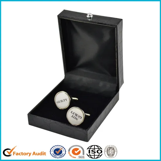 Hot Sale Leatherette Paper Cufflinks Package Box