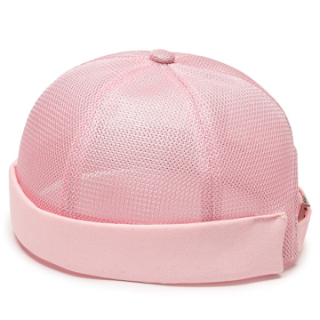 Hip-Hop Fashion Brimless Melon Skin Mesh Hat for Men and Women