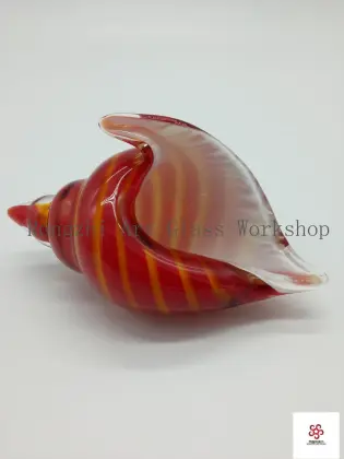 Red Sea Shell Glass Sculpture