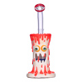 Gorgogliatore di vetro con diffusore fisso Downstem Water Pipe Bong, bagliore nel tubo simpatico 3D scuro, fatto a mano, fatto a mano, fatto a mano