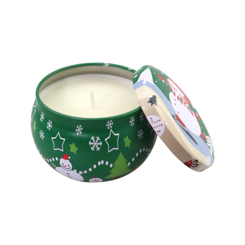 Velas de lata com aroma de flor de cerejeira de café de Natal de luxo